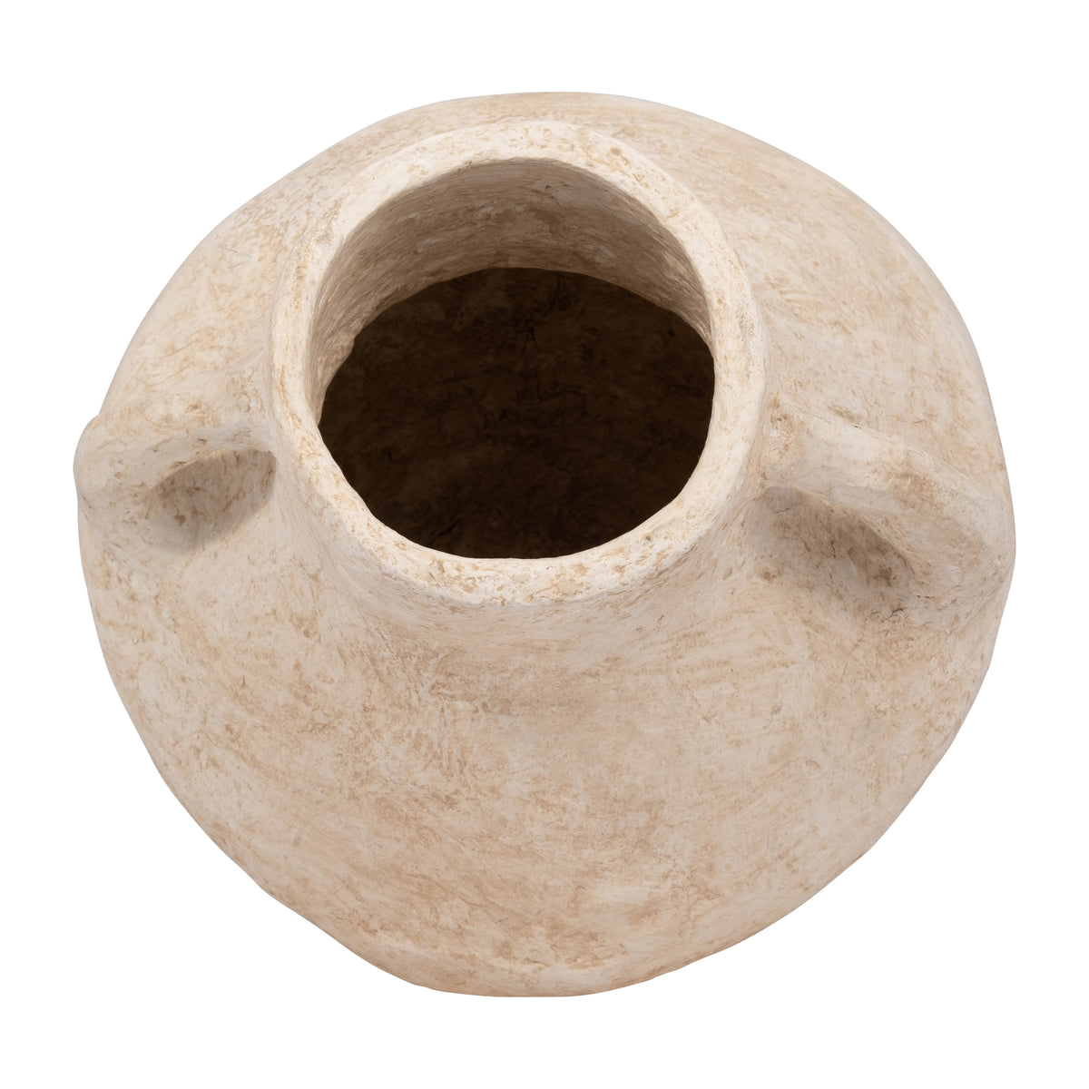 Ferris White X-Large Paper Mache Vase with Handles