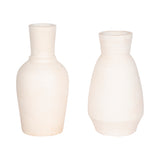 Samsonbrook Ivory Terracotta Vase with Ring at Neck