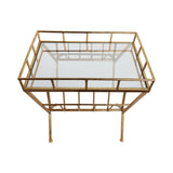 Levis Gold Accent Table with Magazine