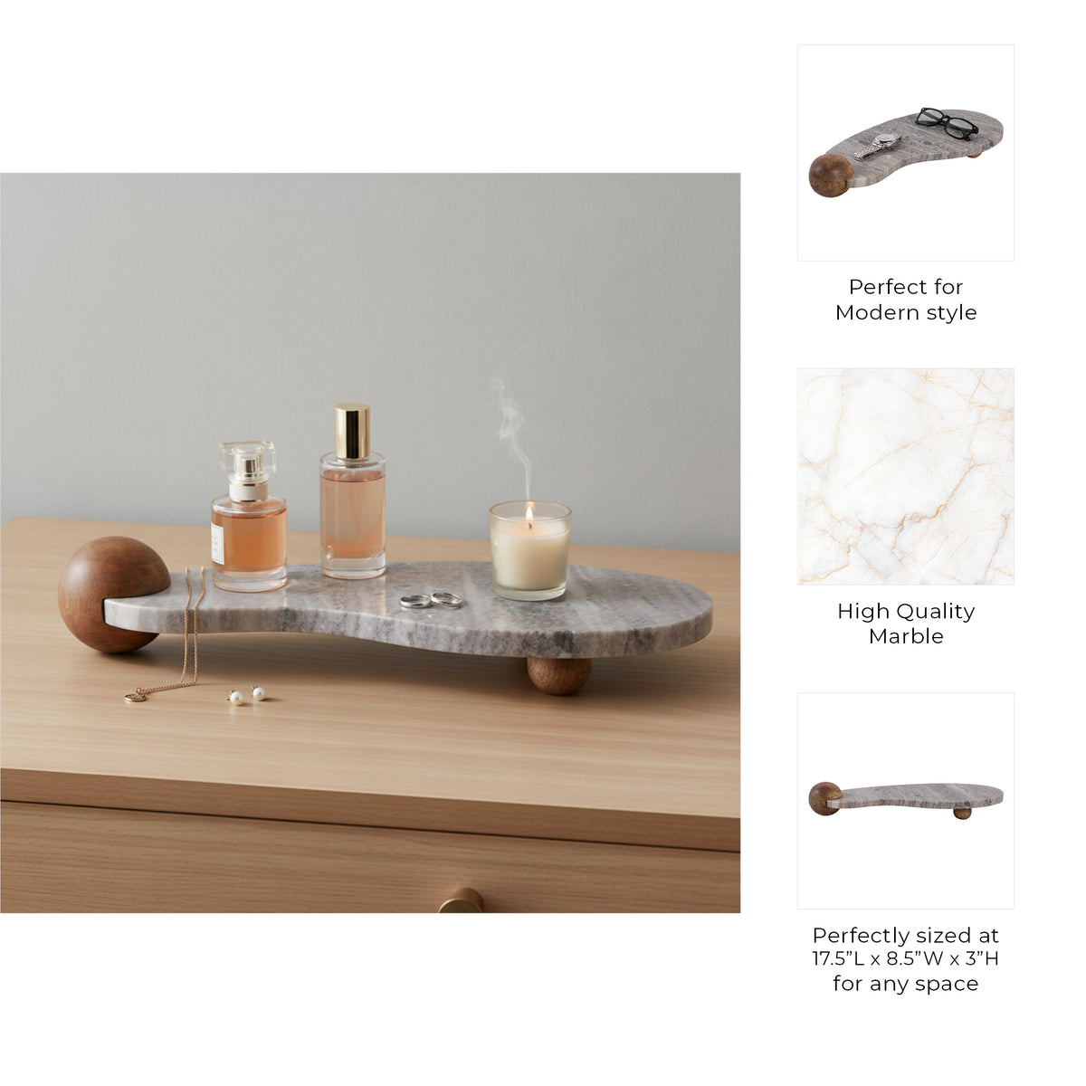 Greysonwood Tan/Brown/Ivory Tray