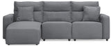Modmax II Salt and Pepper 3-Piece Reclining Sofa Left-Facing Chaise (Online Special Price)
