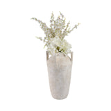 Watsonland White Paper Mache Handle Vase
