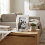 Cragmont Beige/White Small Marble 2 Tone Horiz Photo Frame