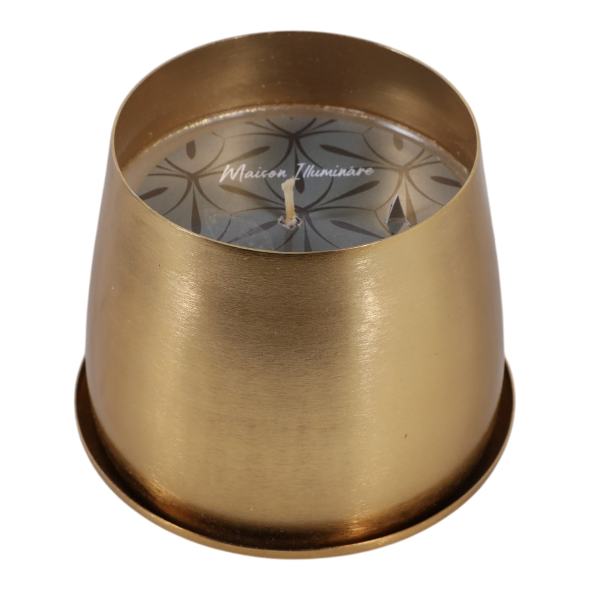 Breckburn Gold Vanilla Metal Saucer Candle