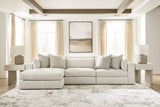 Ashbourne Estate Snowstone 3-Piece Sectional with Chaise