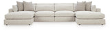 Ashbourne Estate Snowstone 4-Piece Double Chaise Sectional (Online Special Price)
