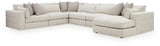 Ashbourne Estate Snowstone 6-Piece Sectional with Chaise