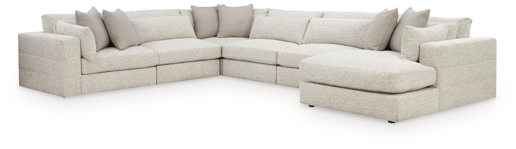 Ashbourne Estate Snowstone 6-Piece Sectional with Chaise