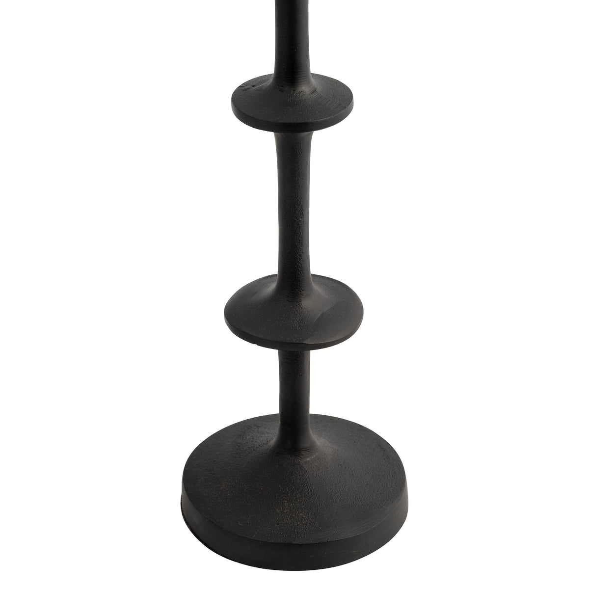 Waldon Black Small Metal Abacus Floor Pillar Candle Holder