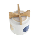 Clotho White Funky Planters with Stand (Set of 2)