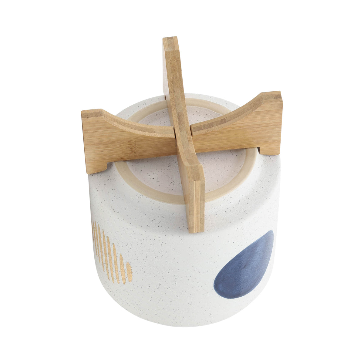 Clotho White Funky Planters with Stand (Set of 2)