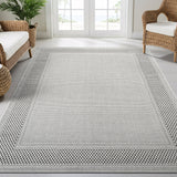 Fiora Bone 6 Jute-Look Rug | Indoor/Outdoor Elegance
