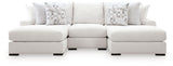 Misty-Lakes Chalk 3-Piece Double Chaise Sectional (Online Special Price)