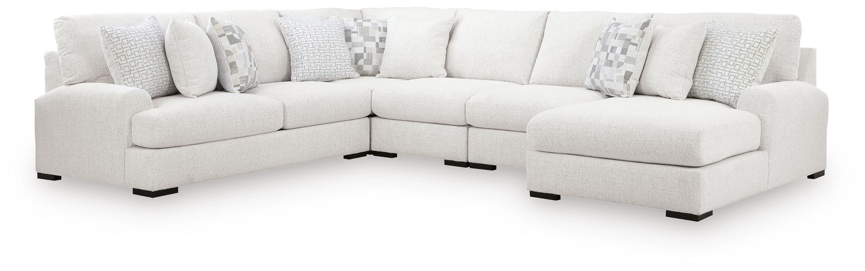 Wynncroft Manor Chalk 5-Piece Sectional with Right-Arm Facing Chaise (Online Special Price)