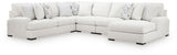 Wynncroft Manor Chalk 5-Piece Sectional with Right-Arm Facing Chaise