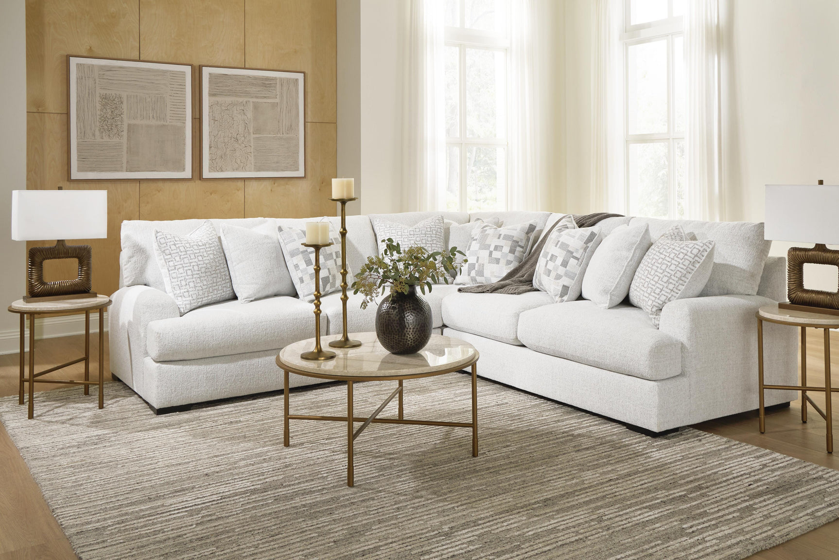 Wynncroft Manor Chalk 3-Piece Sectional (Online Special Price)