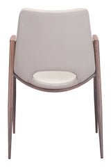 Desi Beige & Walnut Dining Chair (Set of 2)