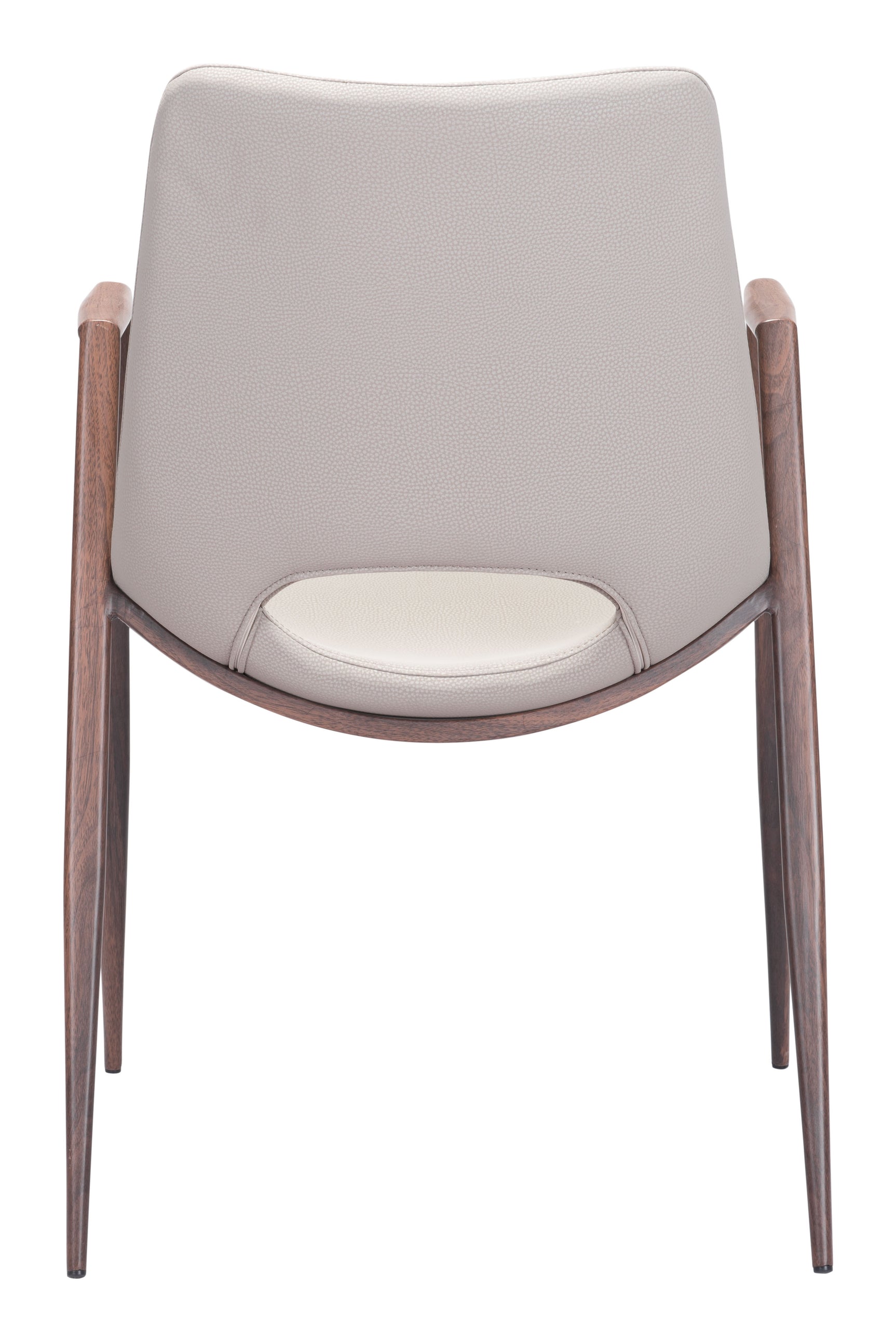 Desi Beige & Walnut Dining Chair (Set of 2)