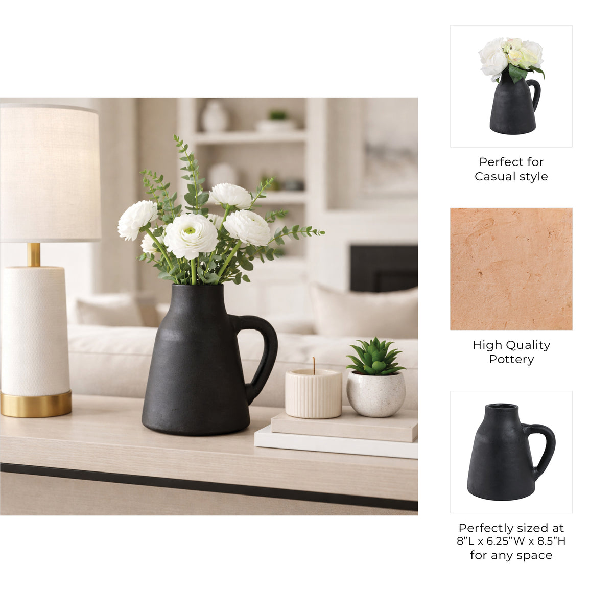 Shermancliff Black Small Vase