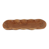 San Andreas Brown Wood Scallop Edge Tray