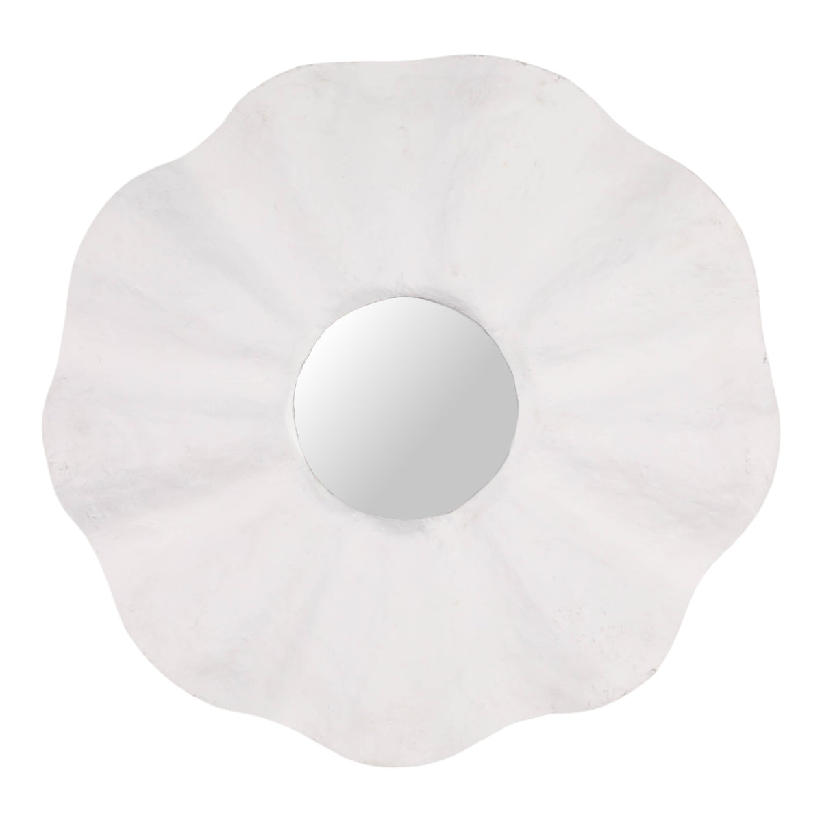 Cornell White Paper Mache Mirror