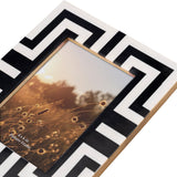 Del Ray Black/White Resin 4x6 Photo Frame