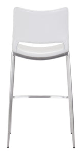 Ace White & Silver Barstool (Set of 2)