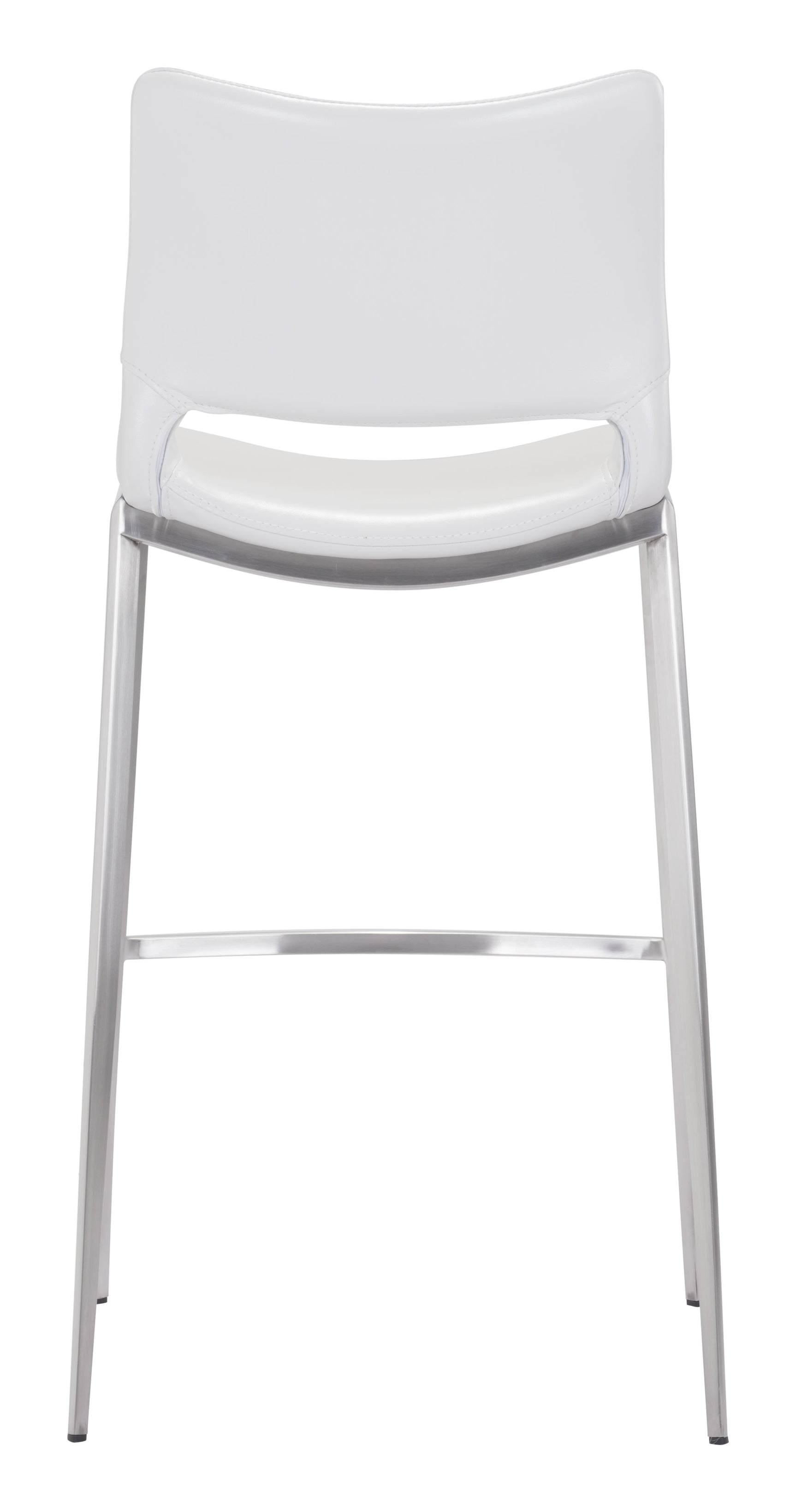 Ace White & Silver Barstool (Set of 2)