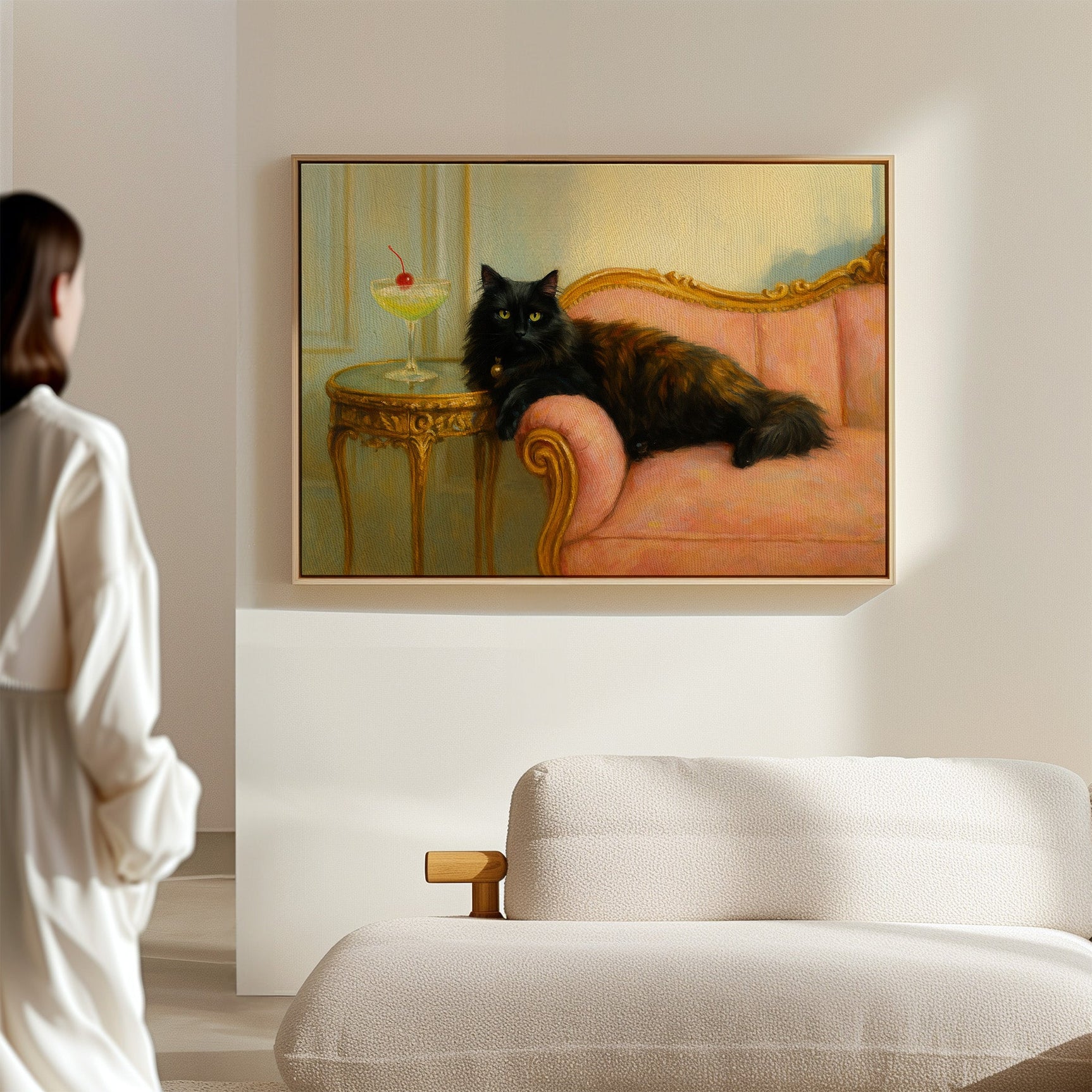 Regal Cat with a Cherry Martini