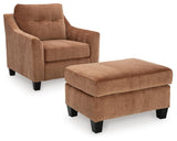 Amity Bay Clay Chair and Ottoman (Online Special Price)