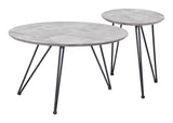 Kerris Gray & Black Coffee Table Set (2-Piece)