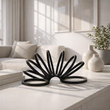 Colusa Black Metal Slinky Ring Decor