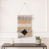 Bee Rock Tan/Ivory/Black Aztec Natural Wall Hanging