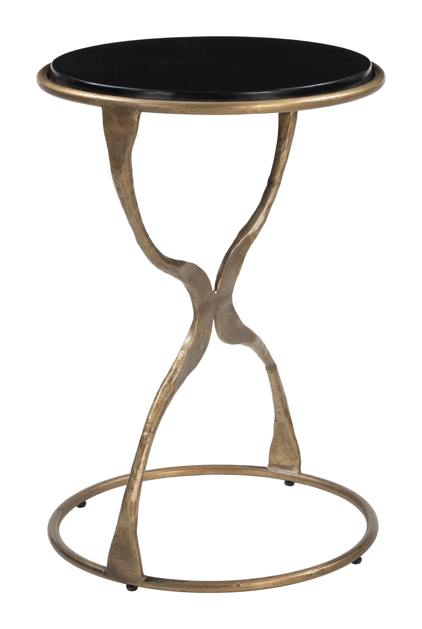 Tempus Black & Brass Accent Table