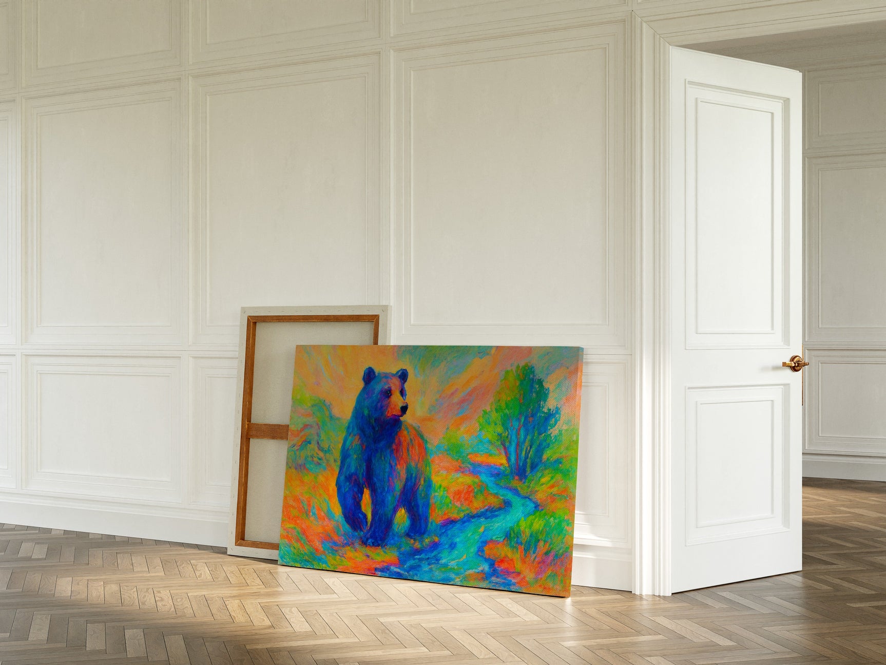 Chromatic Bear by the Riverbend