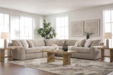 Nexora-Court Burlap 5-Piece Sectional