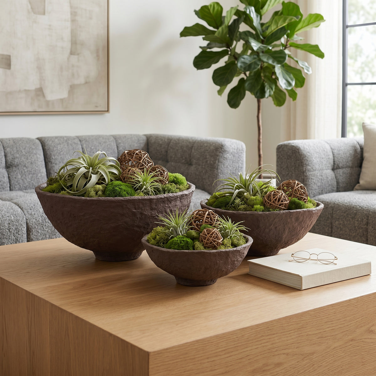 Beckley Brown Bowls (Set of 3)