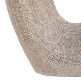 Alray Champagne Beaded Oval Cut Out Vase