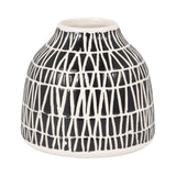 Ingleside Black Ceramic Tribal Vase