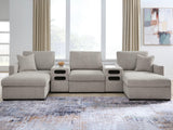 ModMax Luxe Flint 5-Piece Double Chaise Sectional with Audio Consoles