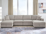 ModMax Luxe Flint 4-Piece Double Storage Chaise Sectional