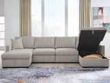 ModMax Luxe Flint 4-Piece Double Storage Chaise Sectional