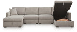 ModMax Luxe Flint 4-Piece Double Storage Chaise Sectional