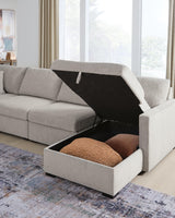 ModMax Luxe Flint 4-Piece Double Storage Chaise Sectional