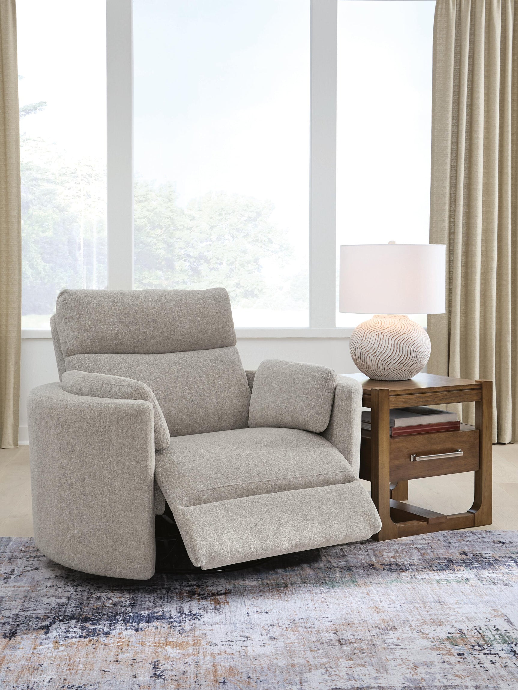 ModMax Luxe Flint Swivel Glider Power Recliner