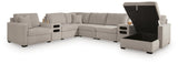 ModMax Luxe Flint 8-Piece Sectional with RAF Storage Chaise and Audio Consoles (Online Special Price)