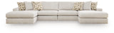 Kestrie Feathered 4-Piece Double Chaise Sectional