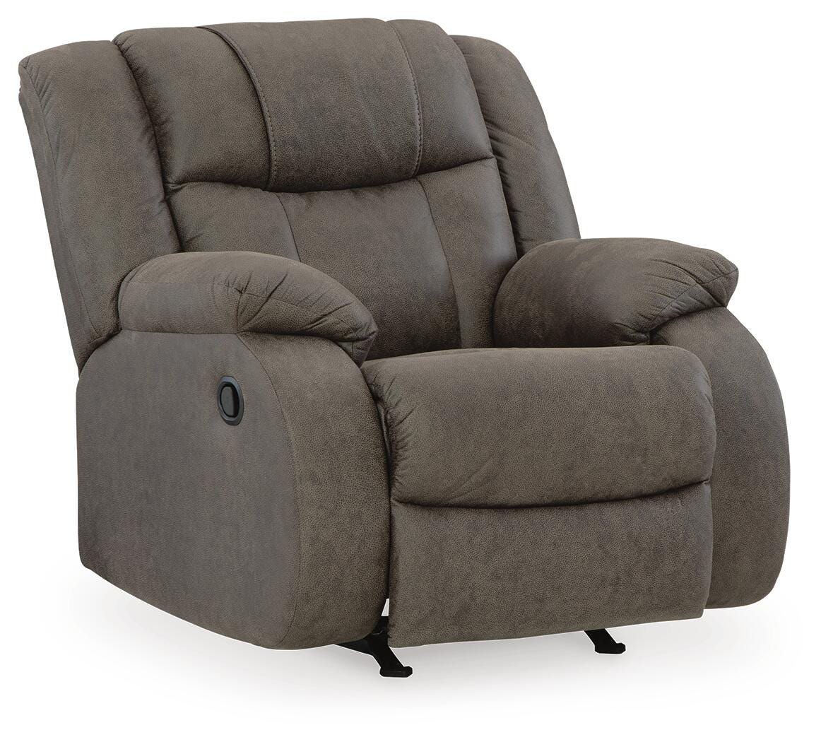 First Base Gunmetal Reclining Sofa and 2 Recliners (Online Special Price)