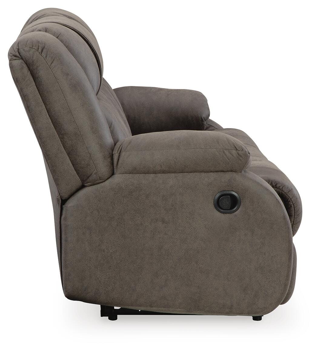 First Base Gunmetal Reclining Sofa and 2 Recliners (Online Special Price)