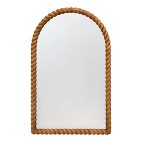 Inwood Light Oak Arch Twisted Woodwall Mirror